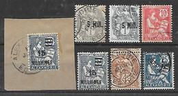 Alexandrie 7 Timbres De France Surchargés Oblitérés - Neufs