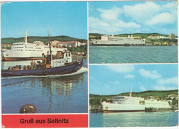 Gruß Aus Saßnitz: Schwedenfähre 'Skane', Eisenbahnfährschiff 'Rügen', Fährschiff 'Svealand' - (DDR) - Sassnitz