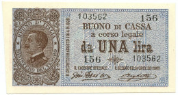 1 LIRA BUONO DI CASSA EFFIGE VITTORIO EMANUELE III 28/12/1917 FDS-/FDS - Andere