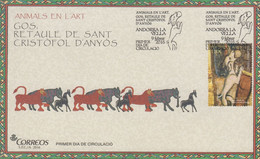 Enveloppe  FDC  1er  Jour   ANDORRE  ANDORRA    Les  Animaux  Dans  L' Art    2016 - Otros & Sin Clasificación