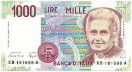 1000 LIRE MARIA MONTESSORI SERIE SOSTITUTIVA XB 12/11/1993 FDS-/FDS - Autres & Non Classés