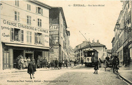 épinal * La Rue St Michel * Grande Brasserie De Charmes * Tramway Tram - Epinal