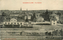 Rambervillers * Vue Générale De La Commune * La Gare * Train * Ligne Chemin De Fer Des Vosges - Rambervillers