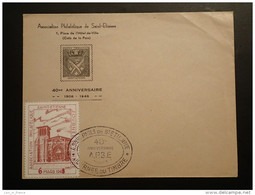 Lettre Avec Vignette Journée Du Timbre 1948 Saint Etienne - Lettres & Documents