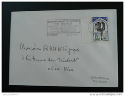 Flamme Concordante Sur Lettre Postmark On Cover Fête Des Oiseaux Antibes Alpes Maritimes - Mechanical Postmarks (Advertisement)