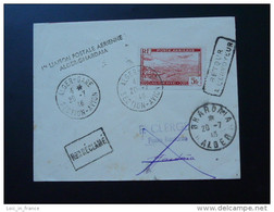 Lettre Premier Vol First Flight Cover Alger Ghardaia 1946 Algérie - Storia Postale