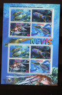 Nevis 2009-Poissons Sèches, WWF YT 2103/6***MNH-La Feuille Illustrée - Pesci