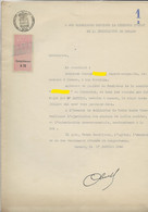 TIMBRES FISCAUX DE MONACO DIMENSIONS N°12  0,75  ROSE En Complément Sur  Papier Timbre à 2F25 DE 1942 - Revenue