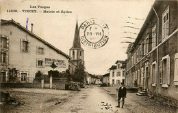 Vincey * Rue De La Commune * Mairie Et église * épicerie Mercerie BOURLIER PARISOT - Vincey