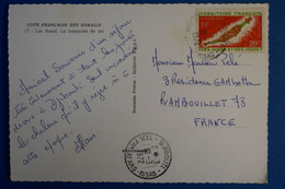 M10  TERR. AFARS FRANCE BELLE CARTE 1972 DJIBOUTI POUR RAMBOUILLET + AFFRANCHISSEMENT PLAISANT - Storia Postale