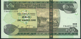 ETHIOPIA P52g 100 BIRR 2007 / 2015 #FN       UNC. - Ethiopië