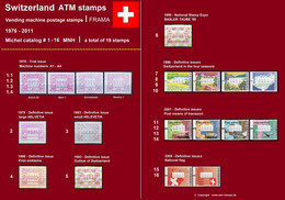 1976-2011 Schweiz / Switzerland / Suisse ATM 1-15 Komplett Postfrisch / Inkl. A1 - A4 / Frama Automatenmarken Automatici - Automatic Stamps