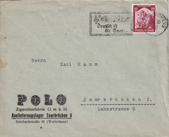 ALLEMAGNE 1935 LETTRE DE SAARBRÜCKEN - Storia Postale