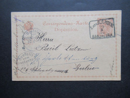 Österreichisch / Bosnien 1898 GA P 1 Und Stempel K Und K Milit. Postamt Banjaluka Nach Berlin Und Dann Weitergeleitet - Bosnien-Herzegowina