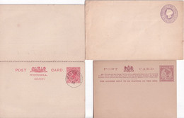 VICTORIA - ENTIERS POSTAUX - CARTE + CARTE REPONSE PAYEE (TACHES SUR 1° PARTIE) + ENVELOPPE NEUVES / OBLITEREE - Briefe U. Dokumente