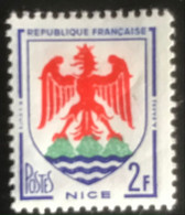 République Française - G1/21 - (°)used - 1958 - Michel 1221 - Stadswapen Nice - Timbres