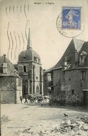 Objat * Rue Et Vue Sur L'église * Attelage - Andere & Zonder Classificatie