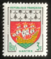 République Française - G1/21 - MNH - 1958 - Michel 1222 - Stadswapen Nantes - Timbres