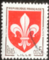 République Française - G1/21 - (°)used - 1958 - Michel 1223 - Stadswapen Lille - Timbres