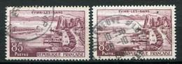 21128 FRANCE N°1193° 85F Evian : Lilas Au Lieu De Brun-lilas + Normal  1958  TB - Used Stamps