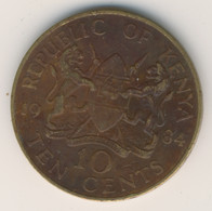 KENYA 1984: 10 Cents, KM 18 - Kenya