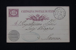 ITALIE - Entier Postal De Massa Carrara Pour Livorno En 1878 - L 92164 - Postwaardestukken