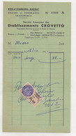 FISCAUX DE MONACO SERIE UNIFIEE  De 1960 N°25  0,10 NF Orange 18 12 1961 - Fiscale Zegels