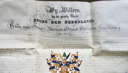 Pays-Bas, Grande Pièce En Parchemin Avec Sceau,  Willem Koning, 1826 - Documenti Storici