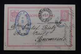 BULGARIE - Entier Postal Pour Bucarest En 1890 - L 92174 - Postcards