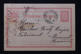 BULGARIE - Entier Postal De Varne Pour Bucarest En 1890 - L 92177 - Postcards