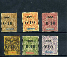 Martinique - 1904 Surch. N°54/59 - Otros & Sin Clasificación