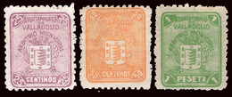 Valladolid - (x) - 1925 - 3 Valores "Ayuntamiento Valladolid - Arbitrio Municipal" (25,50 Cts Y 1 Pts" Tamaño Pequeño - Fiscales