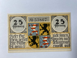 Allemagne Notgeld Hildburghausen 25 Pfennig - Collections