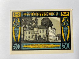 Allemagne Notgeld Hohndorf 50 Pfennig - Collections