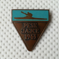 Rowing, Kayak, Canoe - PESK JAJCE 1963 YUGOSLAVIA, World Championship, Official Participant Badge, Enamel (32×35 Mm) - Rudersport