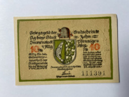 Allemagne Notgeld Immenstadt 10 Pfennig - Collections