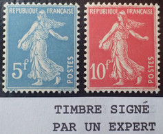 R1491/177 - 1927 - TYPE SEMEUSE - EXPOSITION PHILATELIQUE DE STRASBOURG - N°241 à 242 (signé Roumet Expert) NEUFS** - Ungebraucht
