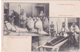 61 - LA GRANDE TRAPPE - LE TRAPPISTE MOURRANT SUR LA PAILLE - VEILL2E AUPRES D'UN DEFUNT - Beerdigungen