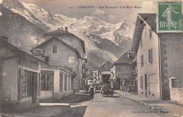 Chamonix         74           Rue Nationale Et Le Mont Blanc . Commerces         N° 241     (voir Scan) - Chamonix-Mont-Blanc