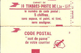 CARNET 2059-C 3 Sabine De Gandon "CODE POSTAL" Daté 22/2/80. Bas Prix Parfait état RARE - Modernes : 1959-...