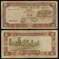 MACAU BANKNOTE - 10 PATACAS 1991 P#65a F (NT#02) - Macau