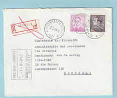 Briefvoorzijde - Devant De Lettre - Aangetekend HALTE  SMEERMAAS (LANAKEN) - 1966 - Sternenstempel