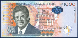 MAURITIUS - MAURICE 1000 RUPEES P-63a Sir Charles Gaetan Duval - State House, Port Louis 2010 UNC - Mauritius