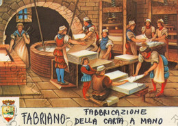 CARTOLINA FABRIANO,ANCONA,MARCHE,FABBRICAZIONE DELLA CARTA A MANO,BELLA ITALIA,STORIA,CULTURA,MEMORIA,NON VIAGGIATA - Ancona