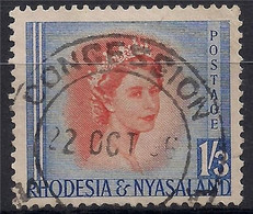 1954 RHODESIA / NYASALAND 1/3d ORANGE/BLUE SG10 " CONCESSION " DOUBLE CIRCLE STAMP - Rhodésie & Nyasaland (1954-1963)