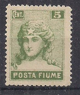 FIUME 1919 ALLEGORIE E VEDUTE SASS. 34 MLH VF - Fiume