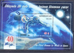 2005. Azerbaijan, 40y Of First Walk In Space, S/s,  Mint/** - Azerbaiján