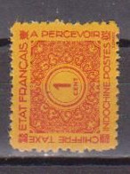 INDOCHINE           N°  YVERT TAXE 75    NEUF AVEC CHARNIERES      ( CHARN  02/ 21 ) - Timbres-taxe