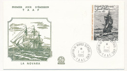 TAAF - 12,80 Frégate "La Novara" à Saint Paul S/FDC - Martin De Vivies St Paul Ams. 1/1/1985 - T.A.A.F - Lettres & Documents