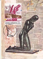 Romania -  Maximum Postcard, Maxicard 1993  -   Constantin Brancusi - Sculpture "Prayer" - Sculpture